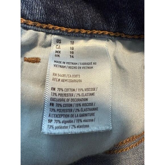 American Eagle Super Stretch Size 10 Hi-Rise Shortie Grunge Women's Shorts - Picture 4 of 5